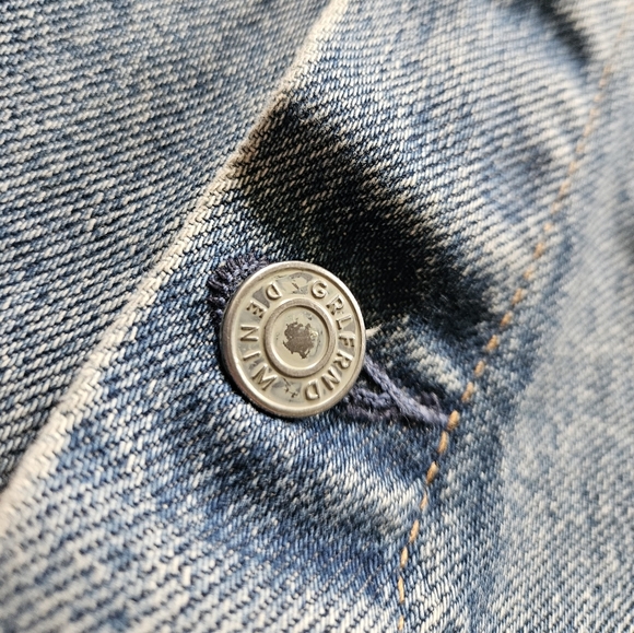 GRLFRND Bianca Oh Girl Wash Denim Trucker Jacket Size Medium - Picture 9 of 16